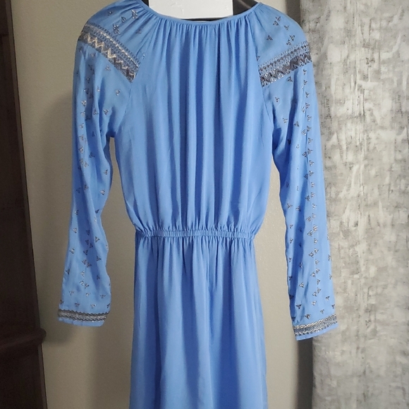 ✨The Jetset Diaries Blue Boho Embroidered Mini Dress - Size XS✨ - Picture 7 of 9